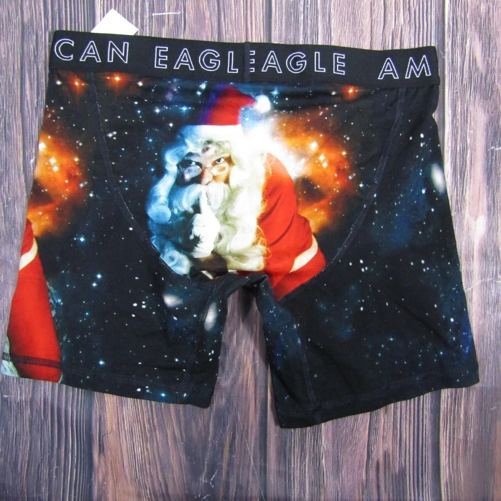 American‎ Eagle NEW NWT Mens Small Boxer Briefs Santa Funny Gift